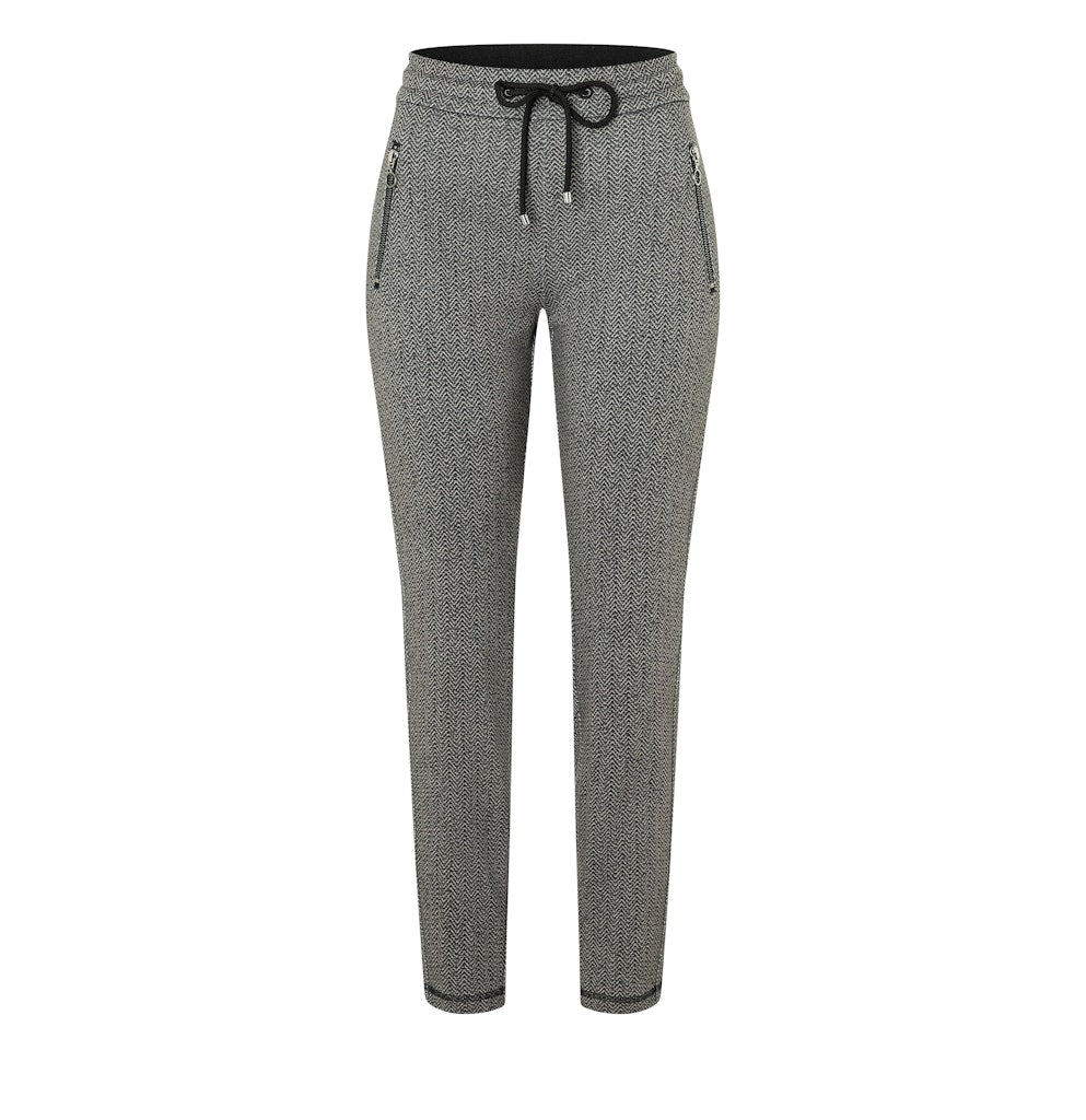 MAC women 2710 lange broek dames - grijs dessin