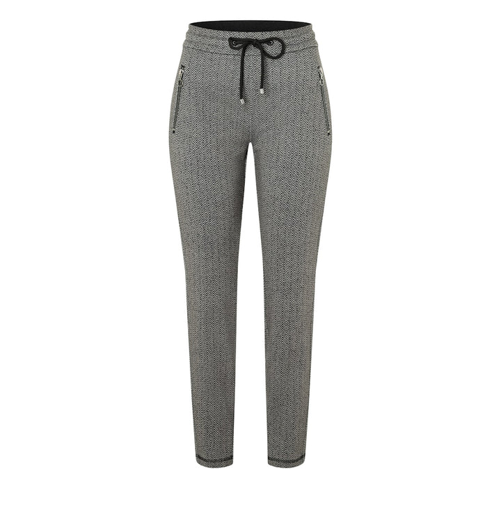 MAC women 2710 lange broek dames - grijs dessin