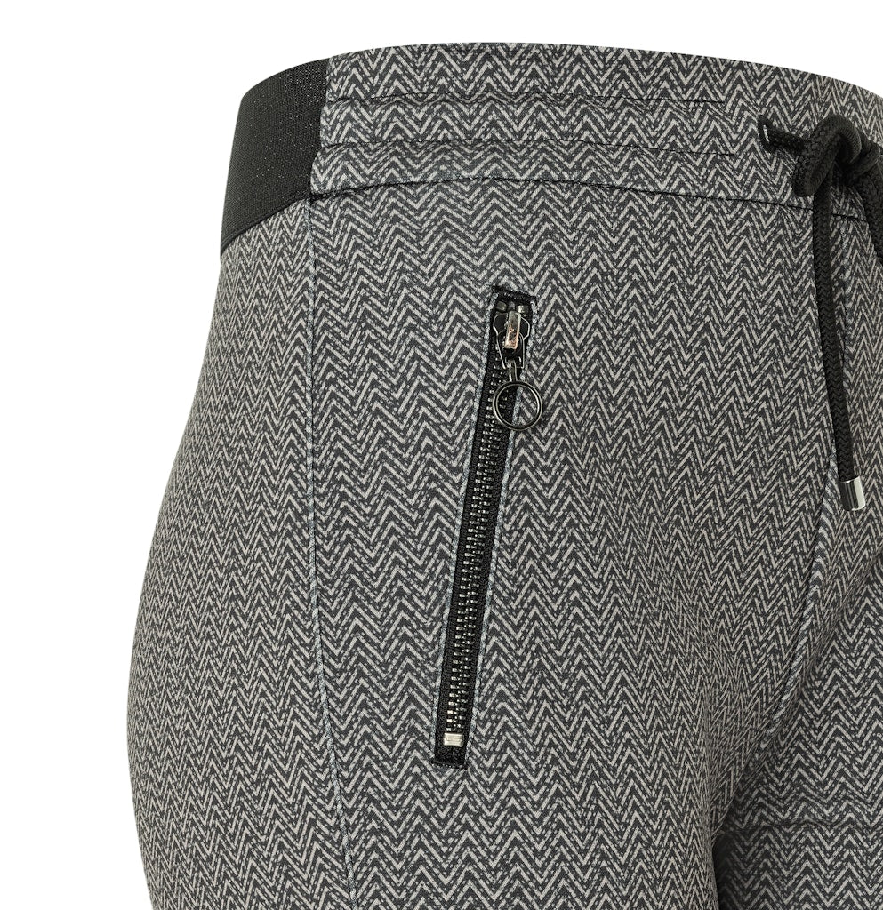 MAC women 2710 lange broek dames - grijs dessin