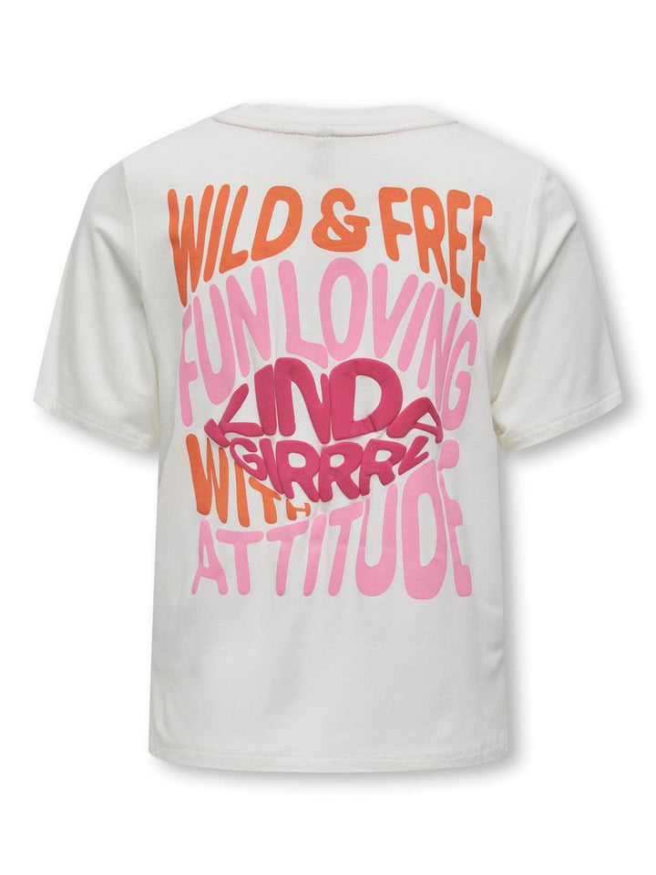 Kids Only Lilli T-shirt off-white – meisjes