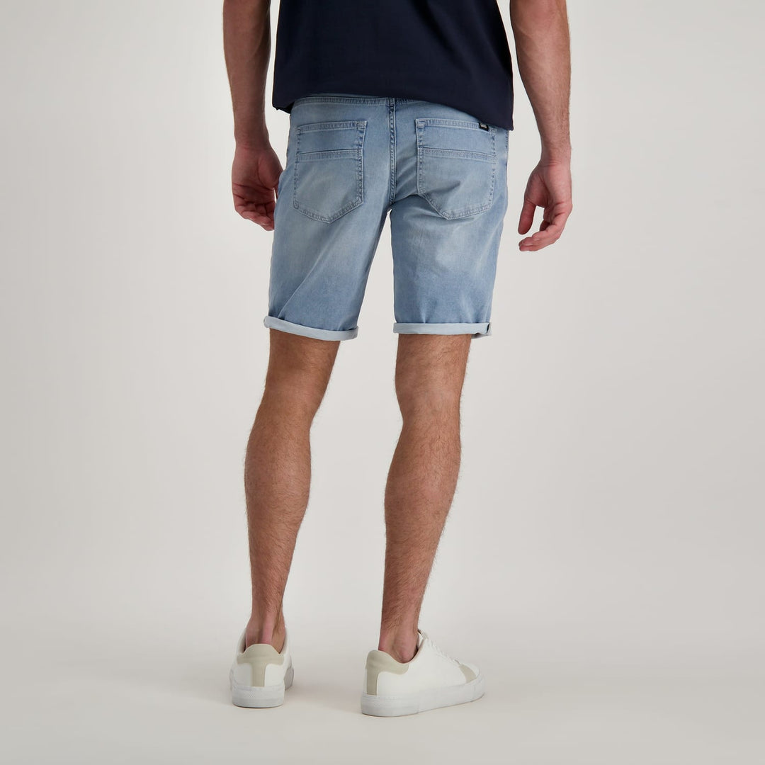 Cars men Falcon short denim heren – blauw - Blue Denim