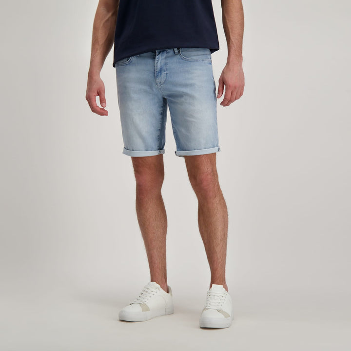 Cars men Falcon short denim heren – blauw - Blue Denim