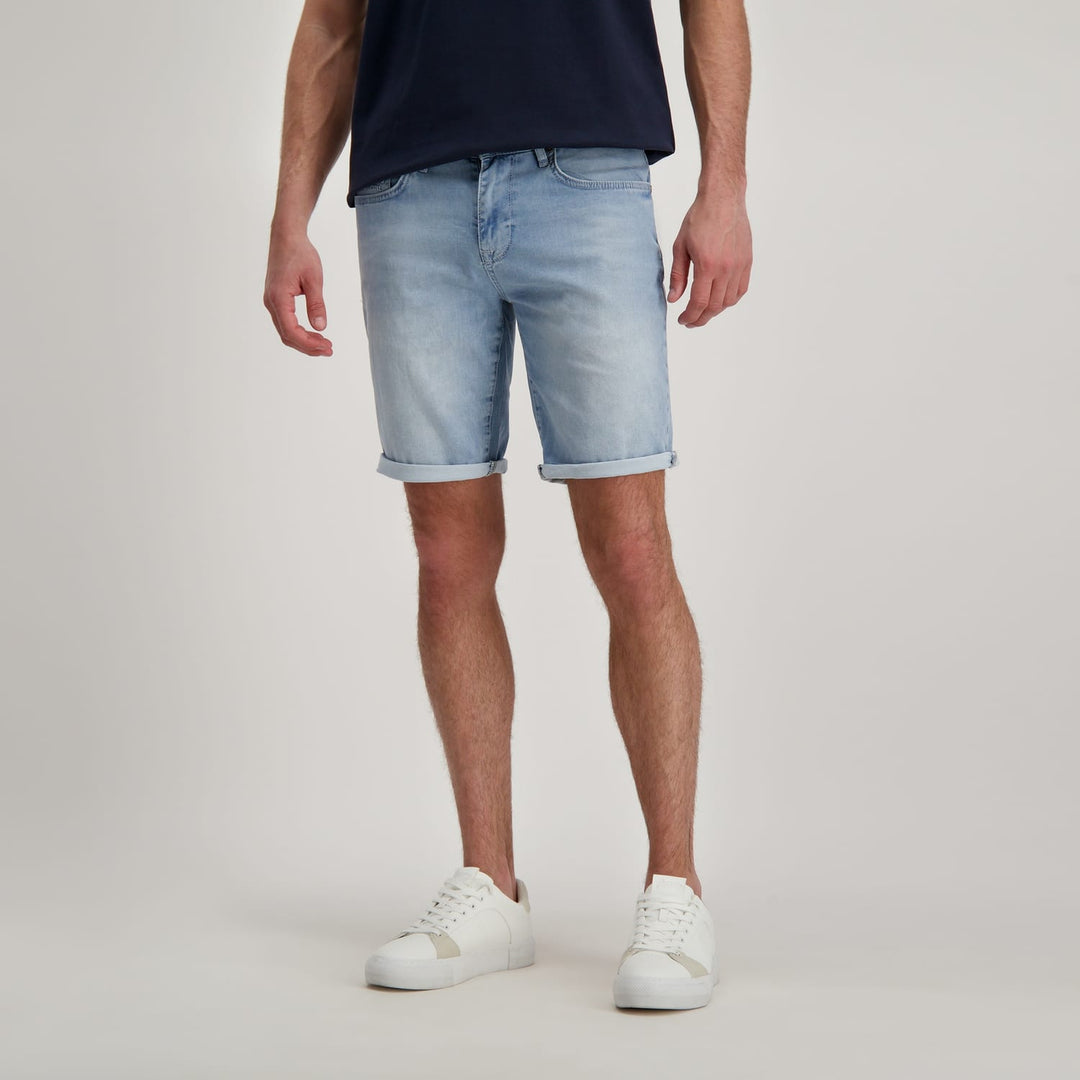 Cars men Falcon short denim heren – blauw - Blue Denim
