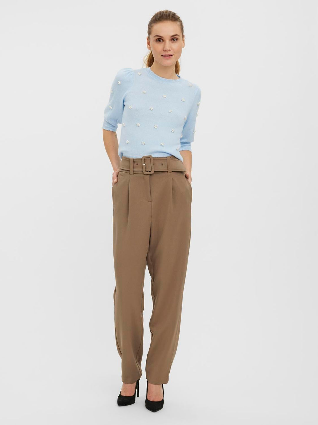 VERO MODA 10260092 Ulia lange broek taupe – dames