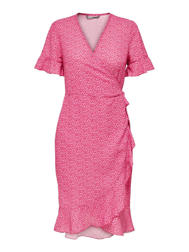 Only ONLSANDY S/S WRAP DRESS lila – damesjurk