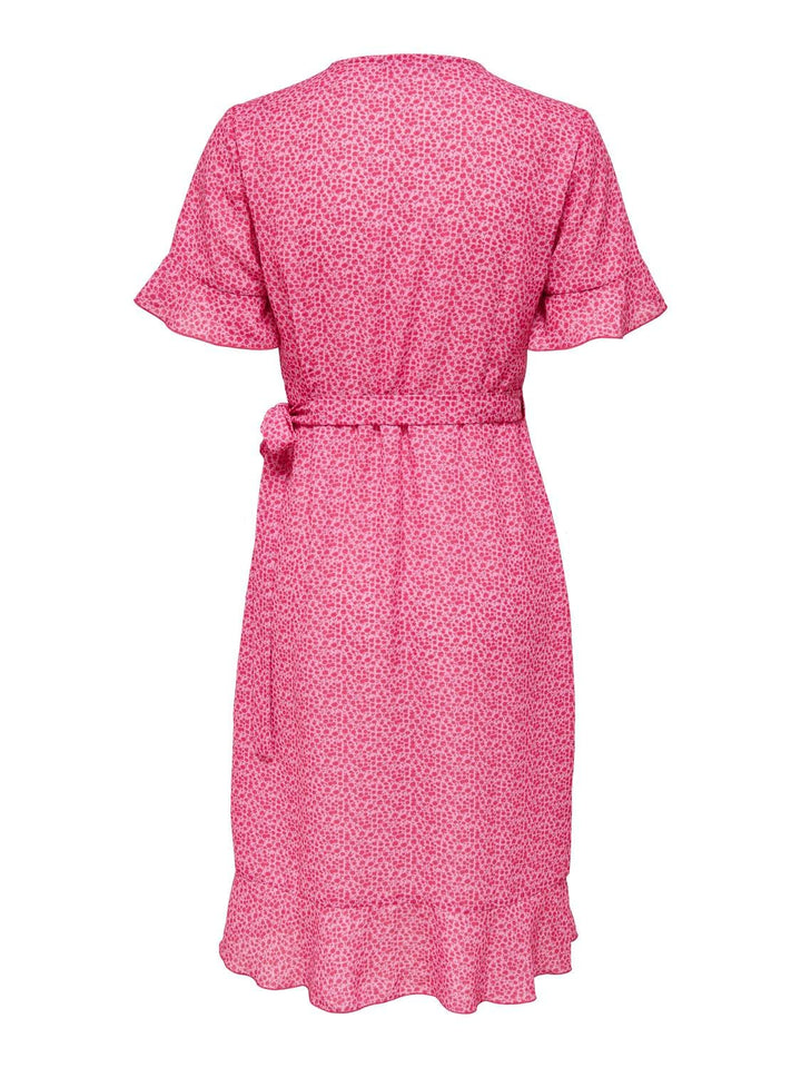 Only ONLSANDY S/S WRAP DRESS lila – damesjurk