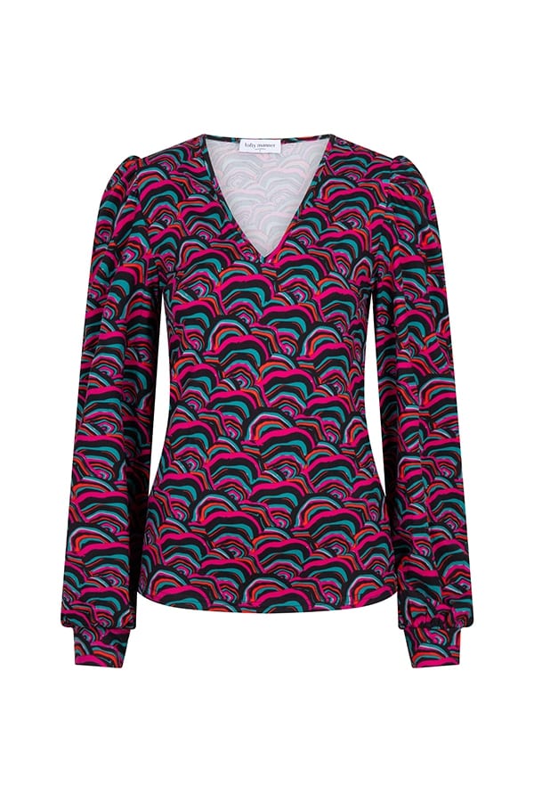 Lofty Manner Top Luella - dames top paars dessin