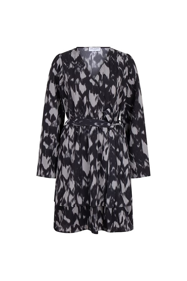 Lofty Manner Dress Anne - korte jurk dames - Grijs Dessin