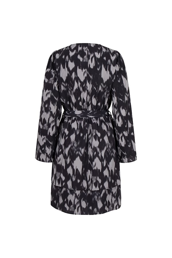 Lofty Manner Dress Anne - korte jurk dames - Grijs Dessin