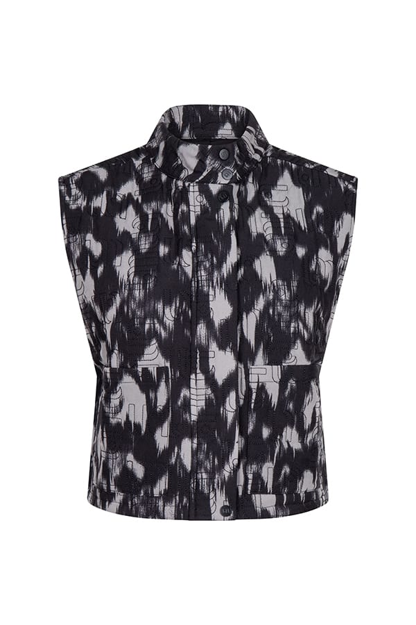 Lofty Manner PK41 - Gilet Inez grijs dessin – dames