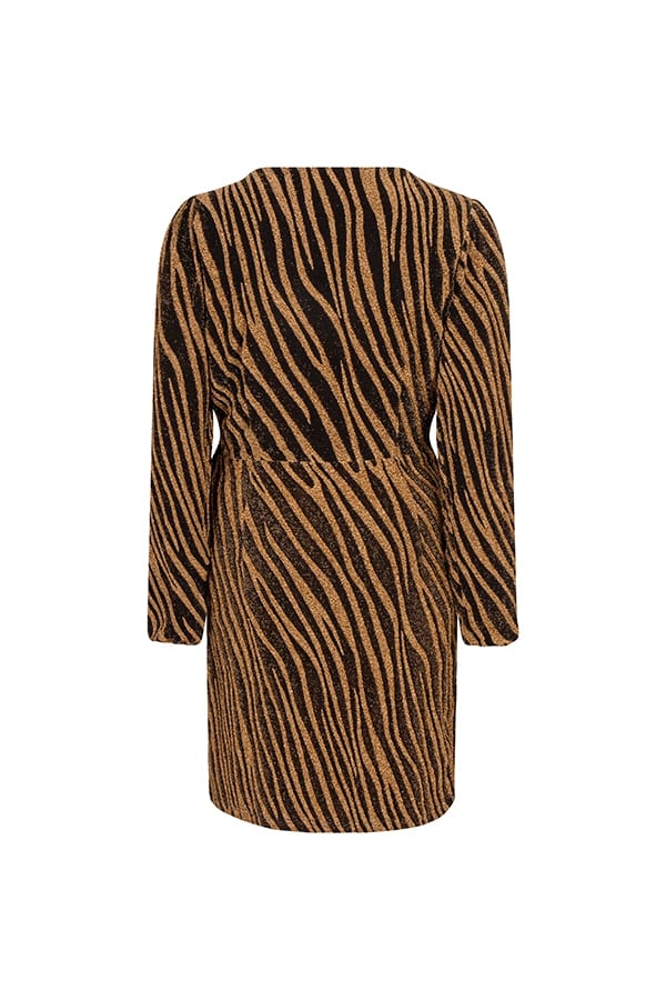 Lofty Manner Dress Louise – korte jurk dames - Bruin Dessin