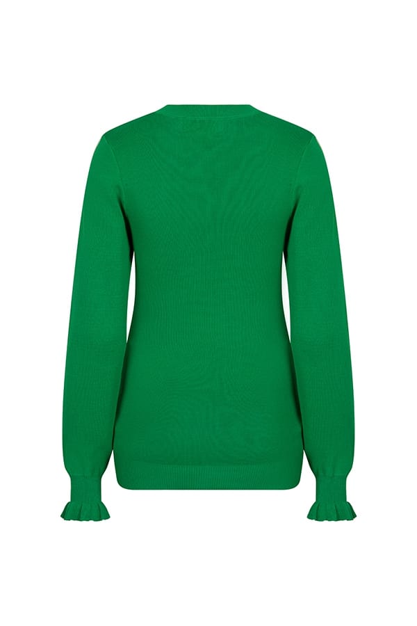 Lofty Manner PK09 - Sweater Ilja – dames trui - Groen