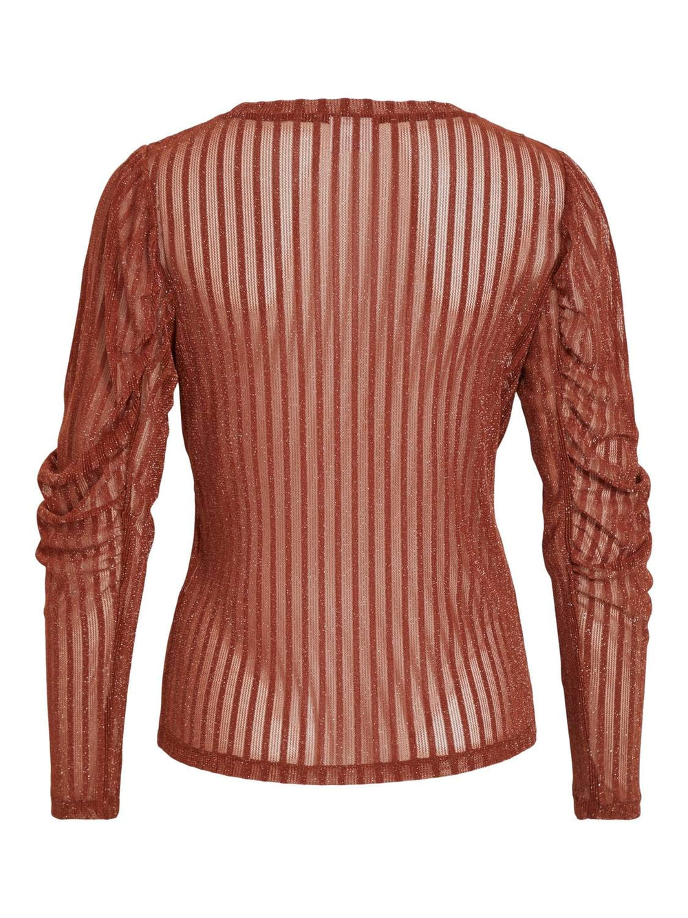 Vila VIKAMIZA L/S TOP roest – dames t-shirt l/m