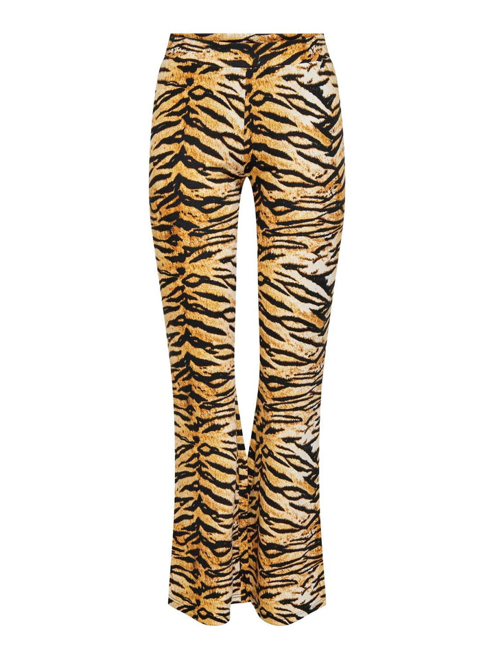 Only ONLMOON FLARED PANT JRS lange broek oranje dessin