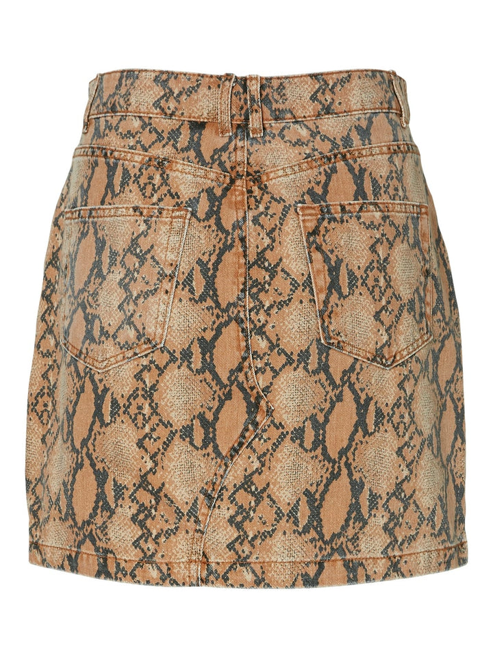 VERO MODA VMLEONOR MR SHORT SKIRT bruin dessin – damesrok