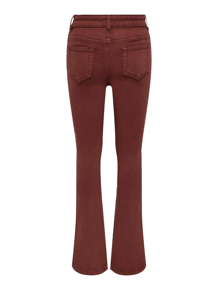 Only Hush jeans bootcut flare fit steenrood – dames