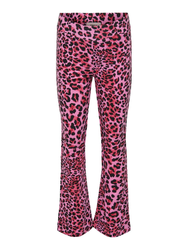 Kids Only Paige flared leggings roze dessin – meisjes
