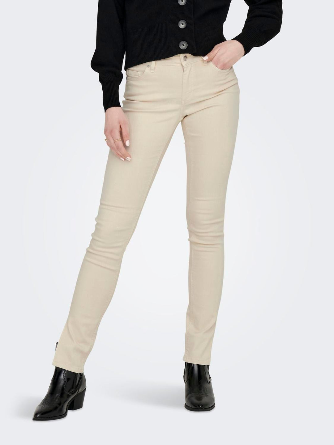 Only 15269249 blush – skinny fit jeans dames - Ecru - L32