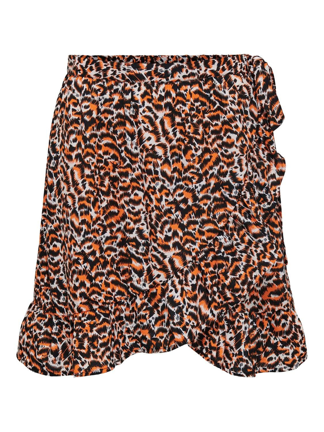 Only Janet wikkelrok oranje dessin – dames