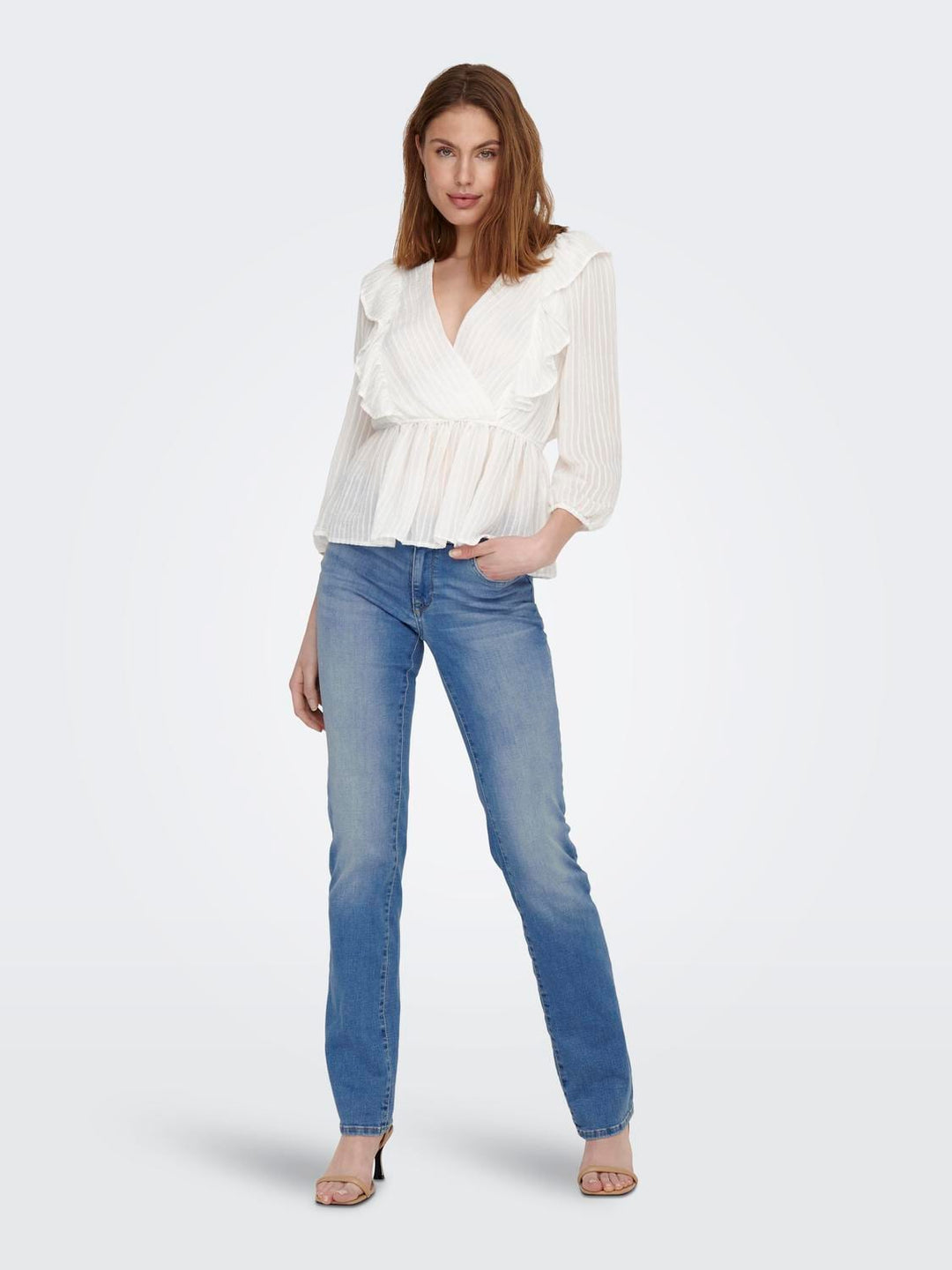 Only 15258103 Alicia jeans regular-straight fit – dames - Blue Denim - L34