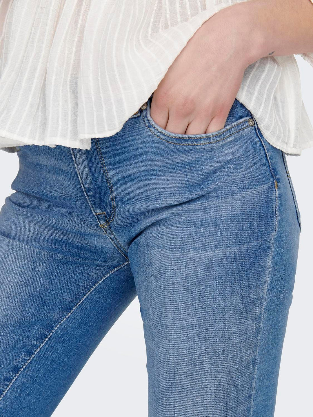 Only 15258103 Alicia jeans regular-straight fit – dames - Blue Denim - L34