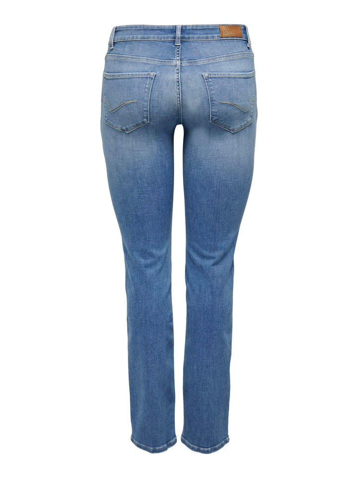 Only 15258103 Alicia jeans regular-straight fit – dames - Blue Denim - L34