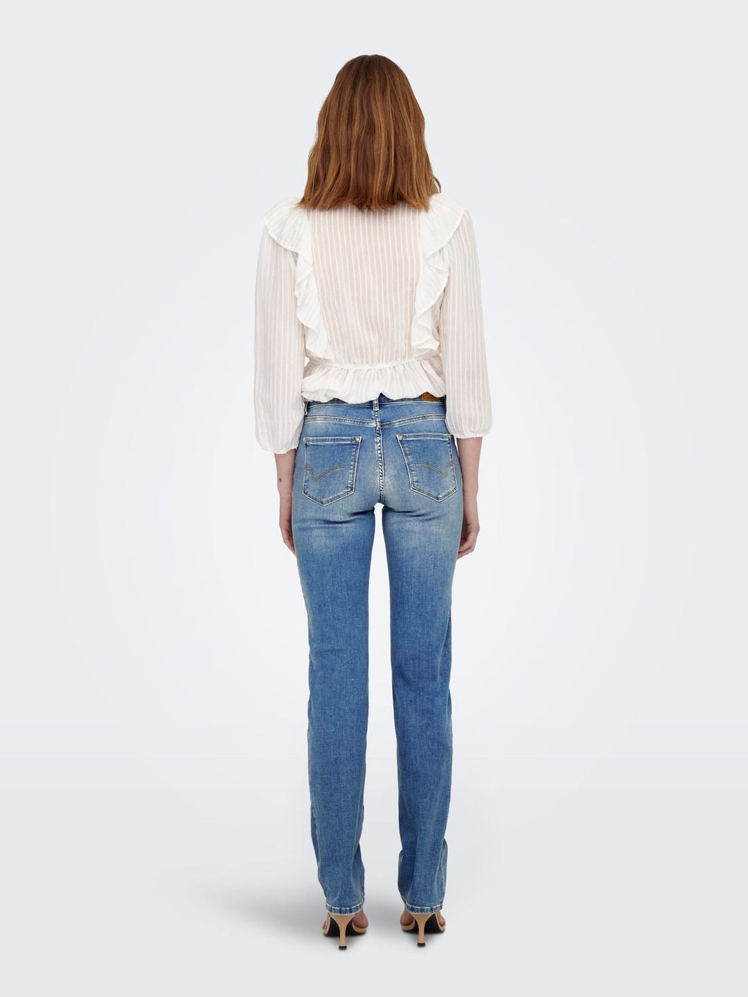 Only 15258103 Alicia jeans regular-straight fit – dames - Blue Denim - L34