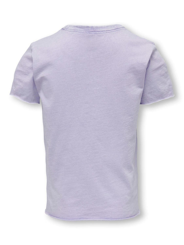 Kids Only Lucy T-shirt paars dessin – meisjes
