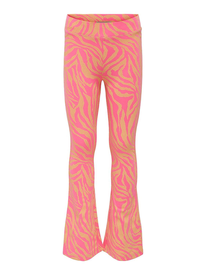 Kids Only Paige flared broek roze dessin – meisjes