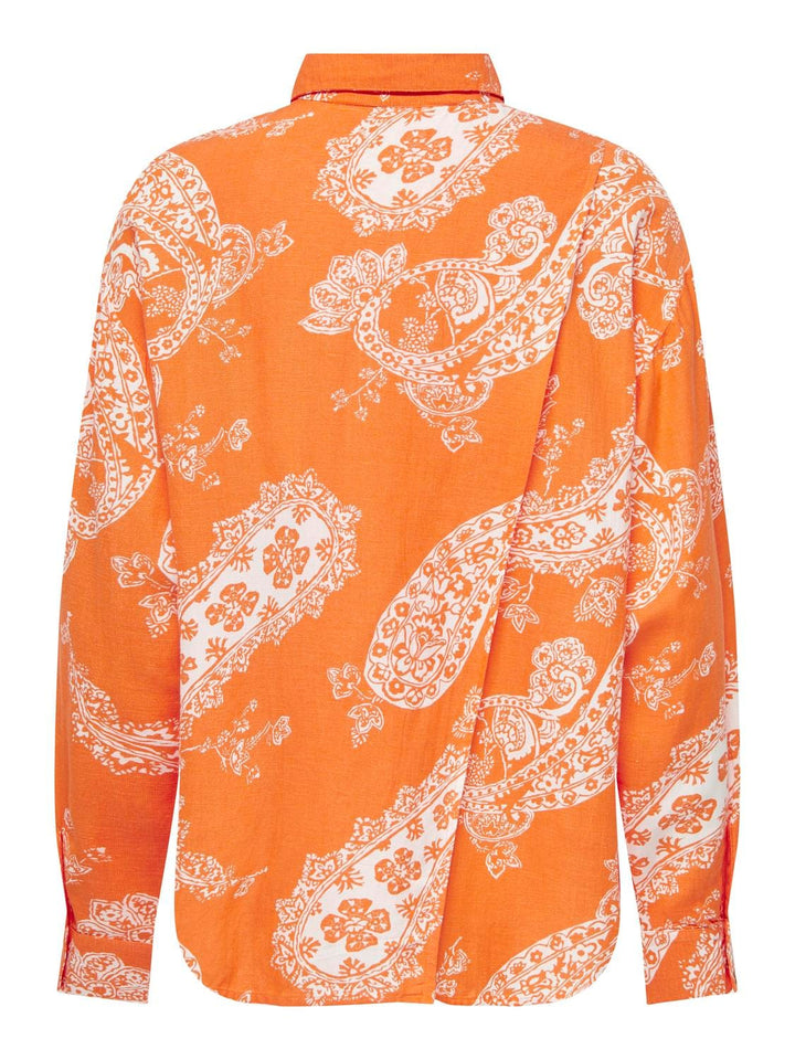 Only Bella blouse oranje dessin – dames
