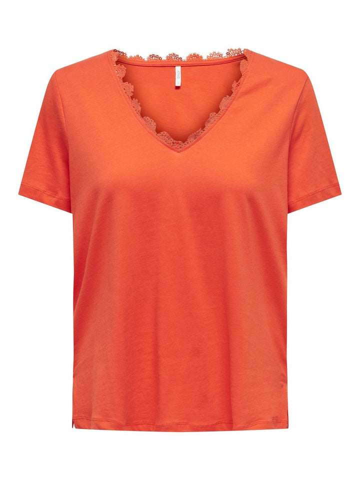Only Duffy T-shirt oranje – dames