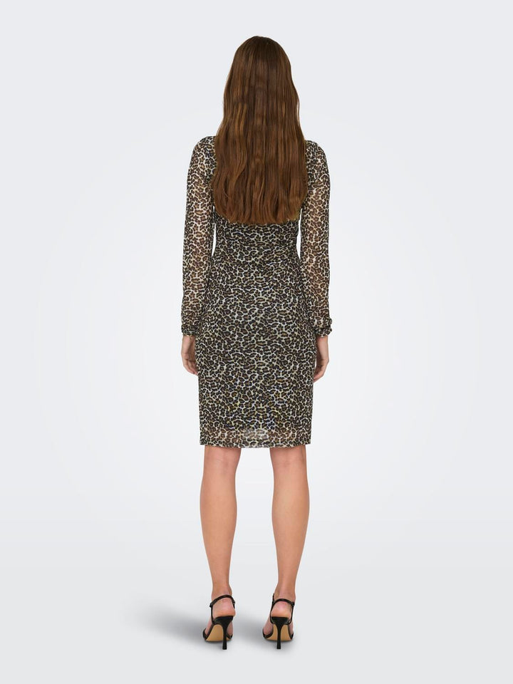 Only Erica jurk kort bruin dessin – dames