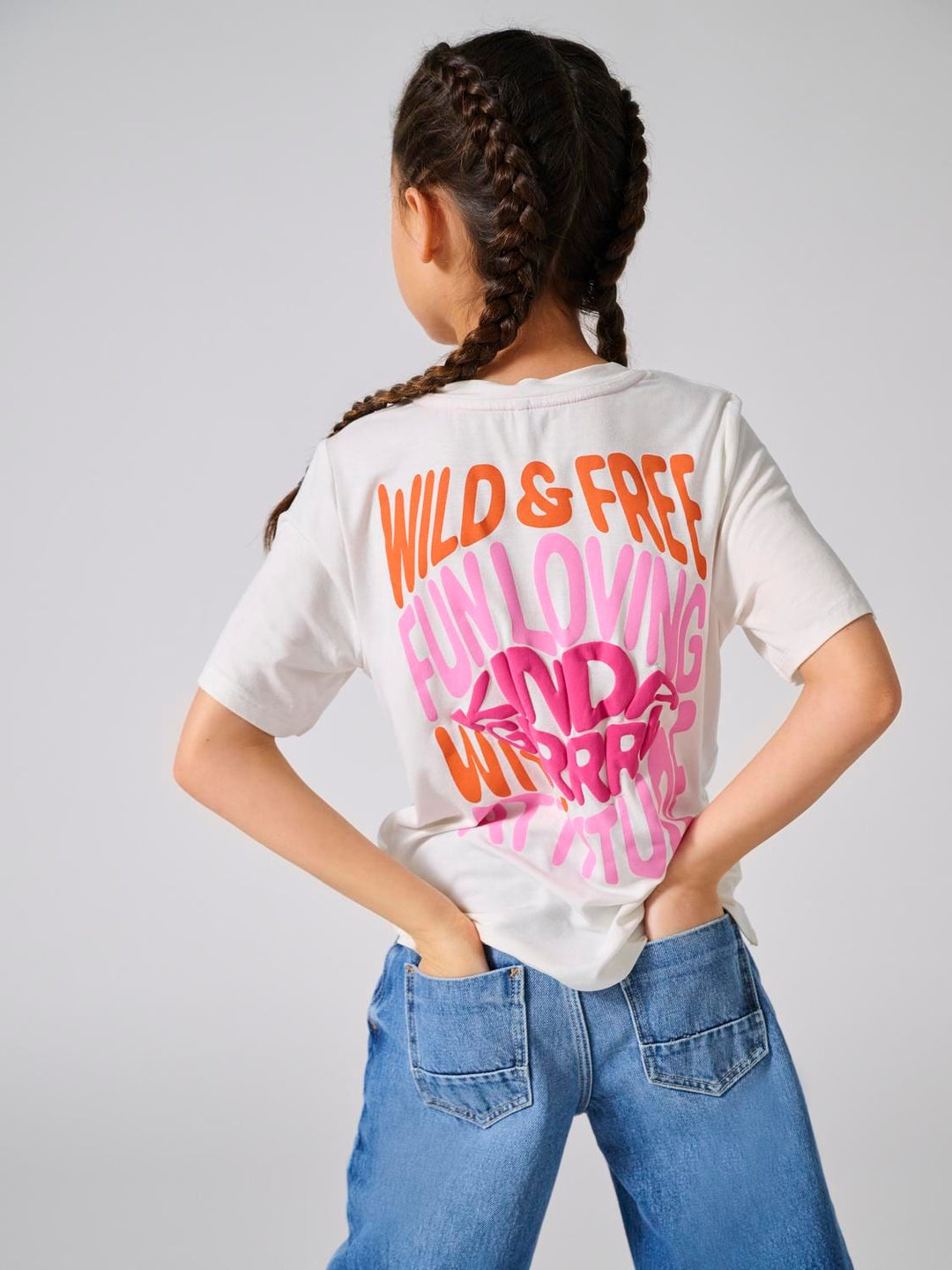 Kids Only Lilli T-shirt off-white – meisjes