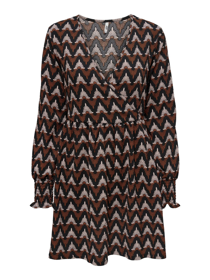 Jacqueline de Yong Lotus jurk zwart dessin – dames