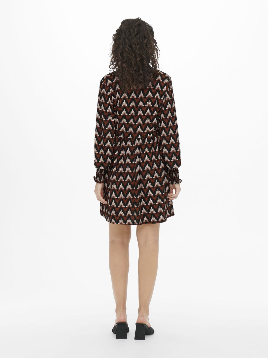 Jacqueline de Yong Lotus jurk zwart dessin – dames