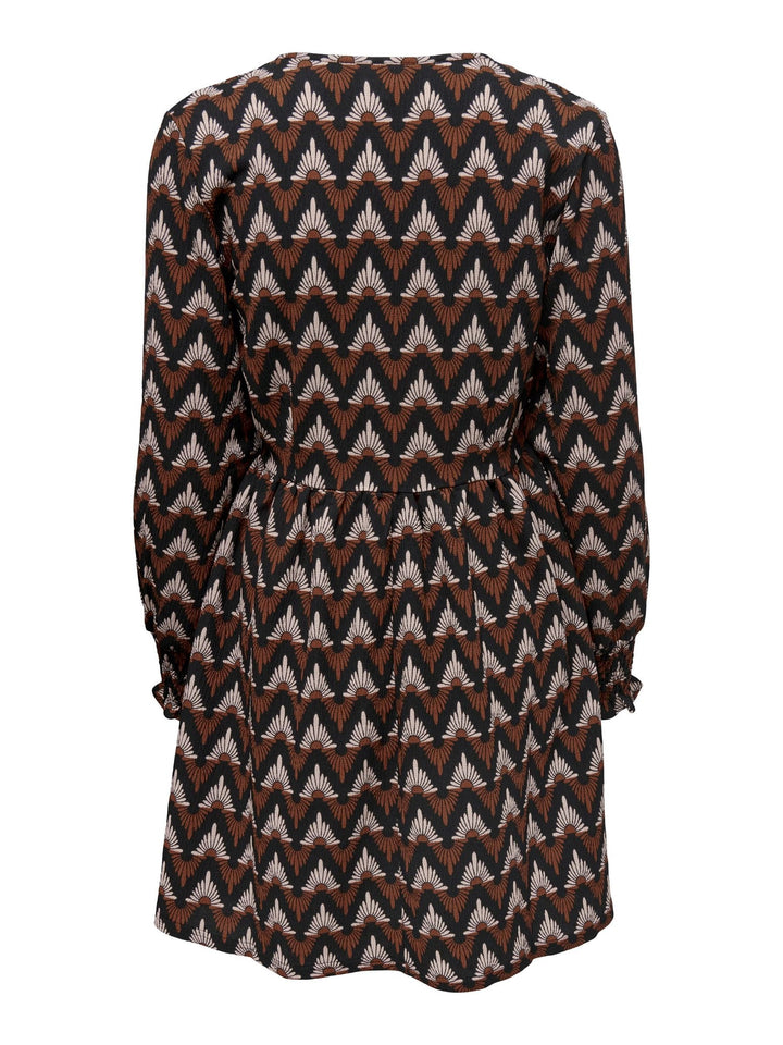 Jacqueline de Yong Lotus jurk zwart dessin – dames