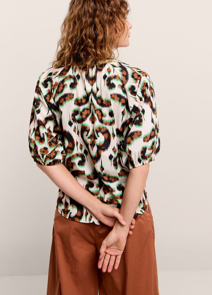 Summum 2s3133-12034 blouse k/m bruin dessin