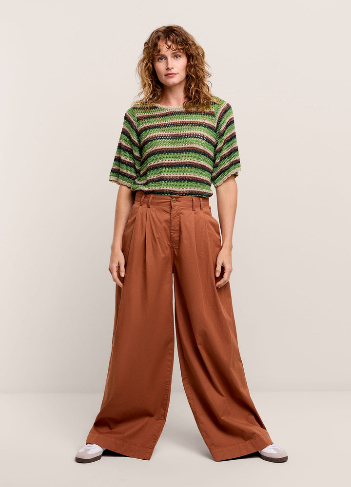 Summum short sleeve sweater groen dessin – dames