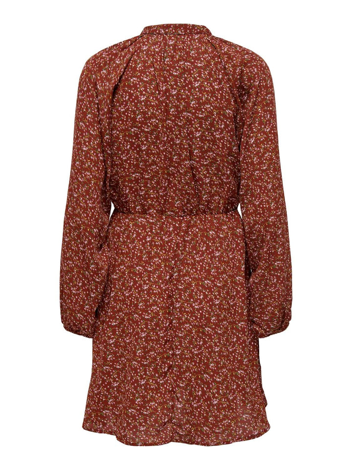 Jacqueline de Yong 15302164 Cana jurk kort – dames - Rood Dessin