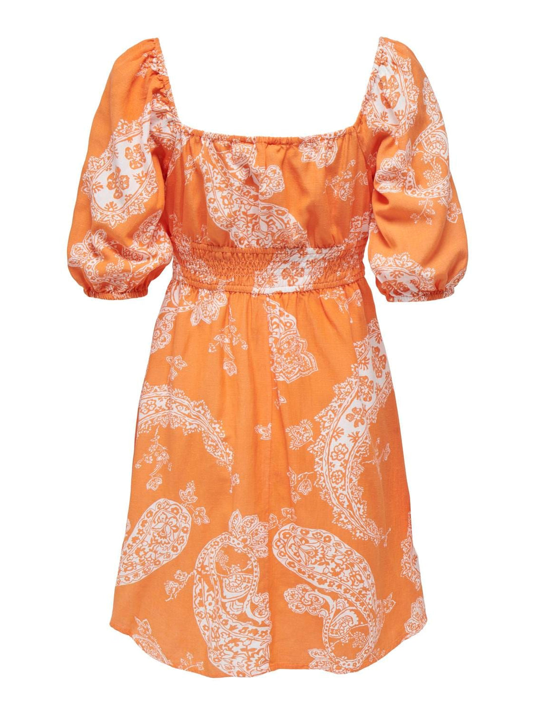 Only ONLBELLA LINEN jurk oranje dessin – dames
