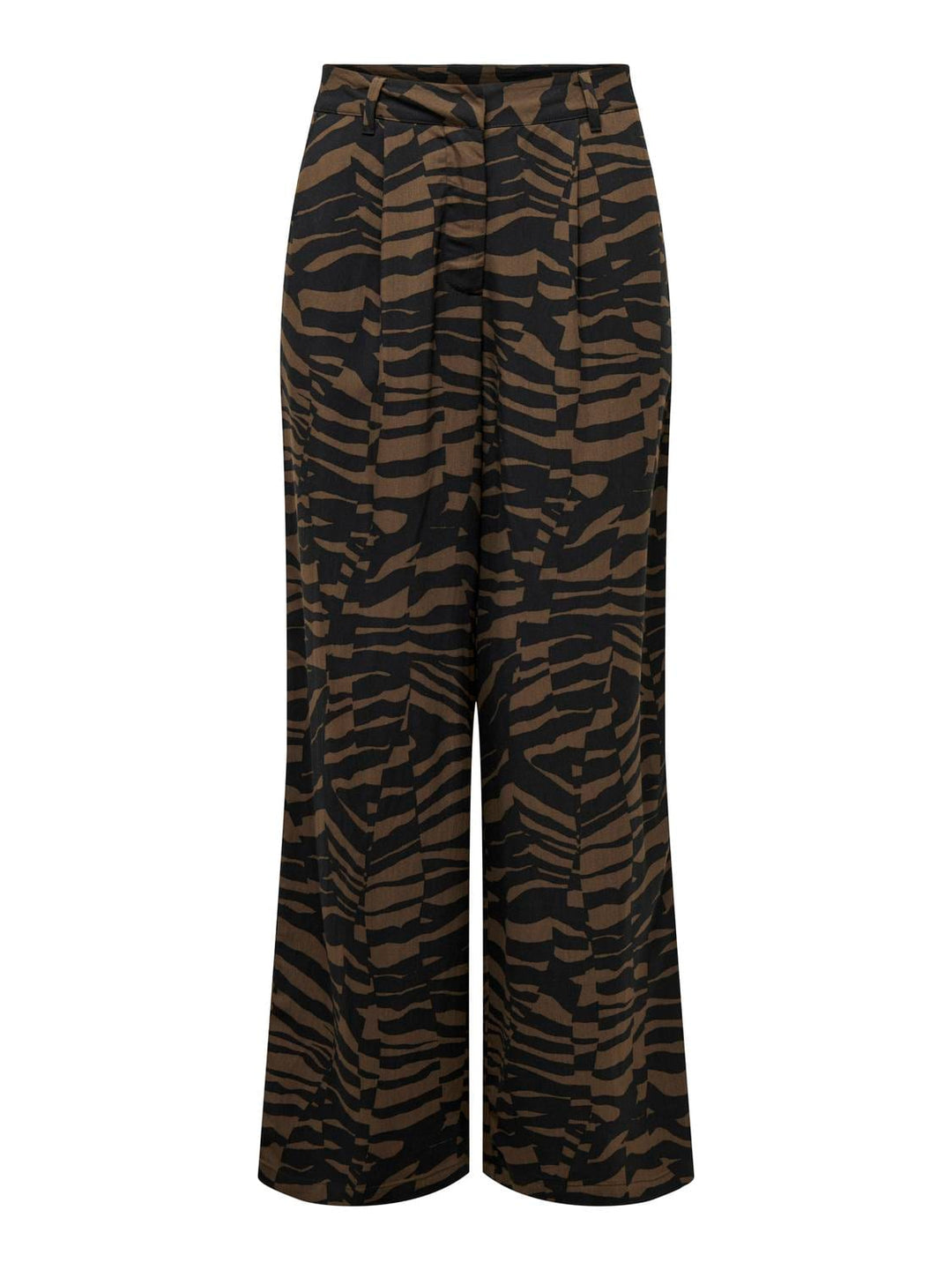Only ONLBREE TAILORED PANT PTM – dames lange broek bruin dessin