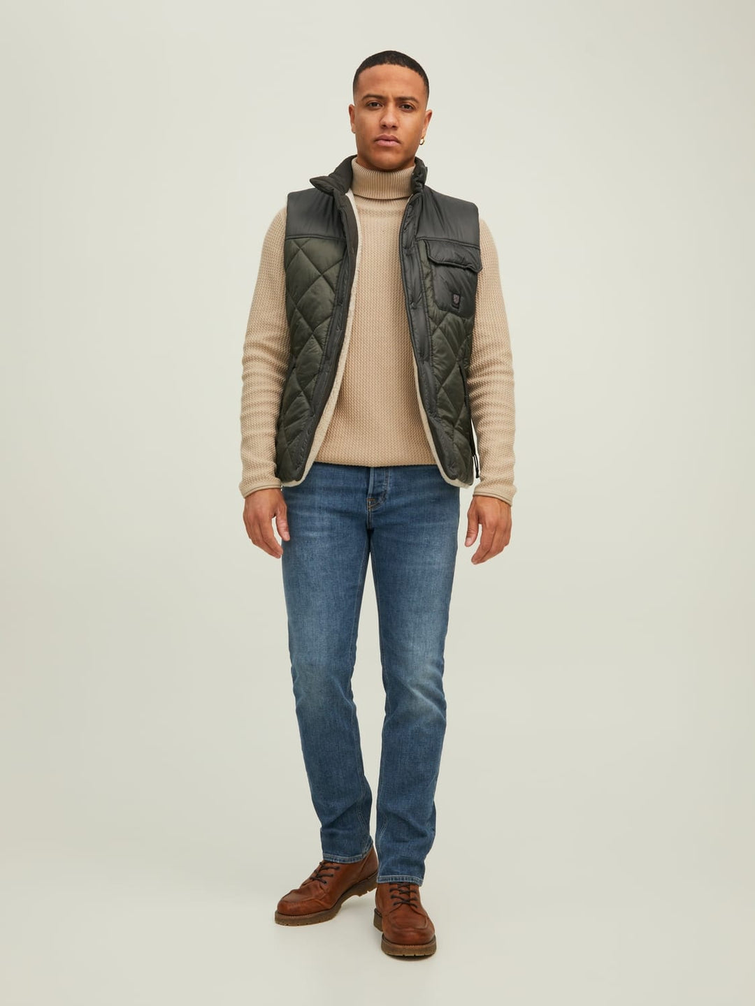 Jack & Jones 12199940 blucarlos trui – heren - Beige