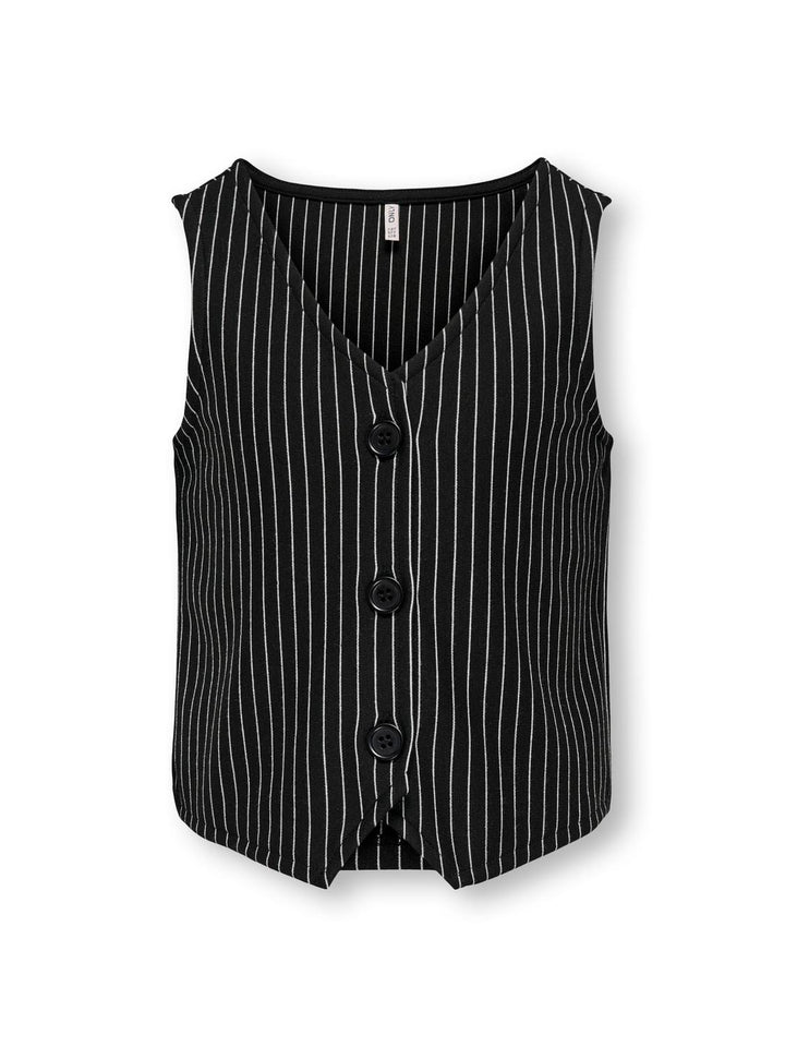 Kids Only Blair vest sweat zwart dessin – meisjes