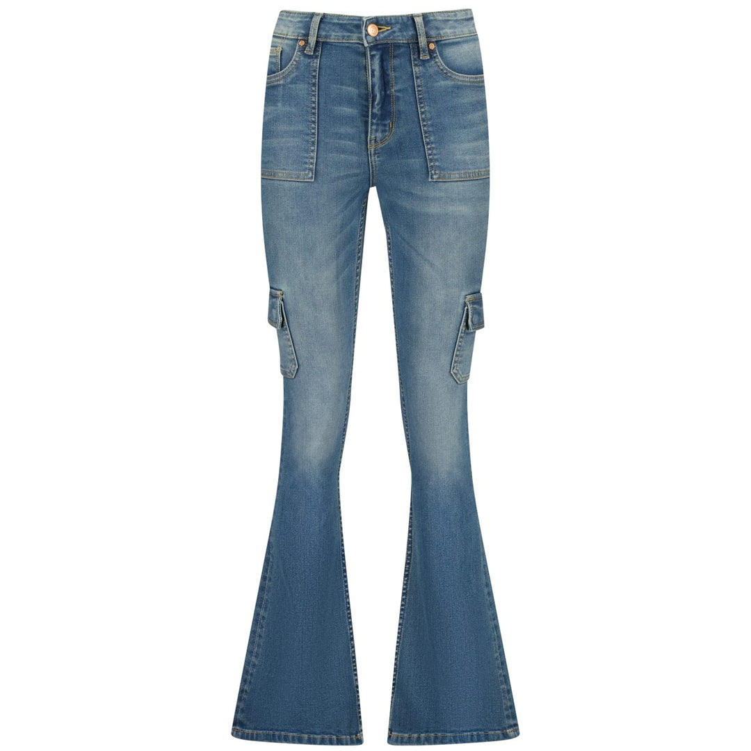 Raizzed dames bootcut flare jeans – blue denim - L32