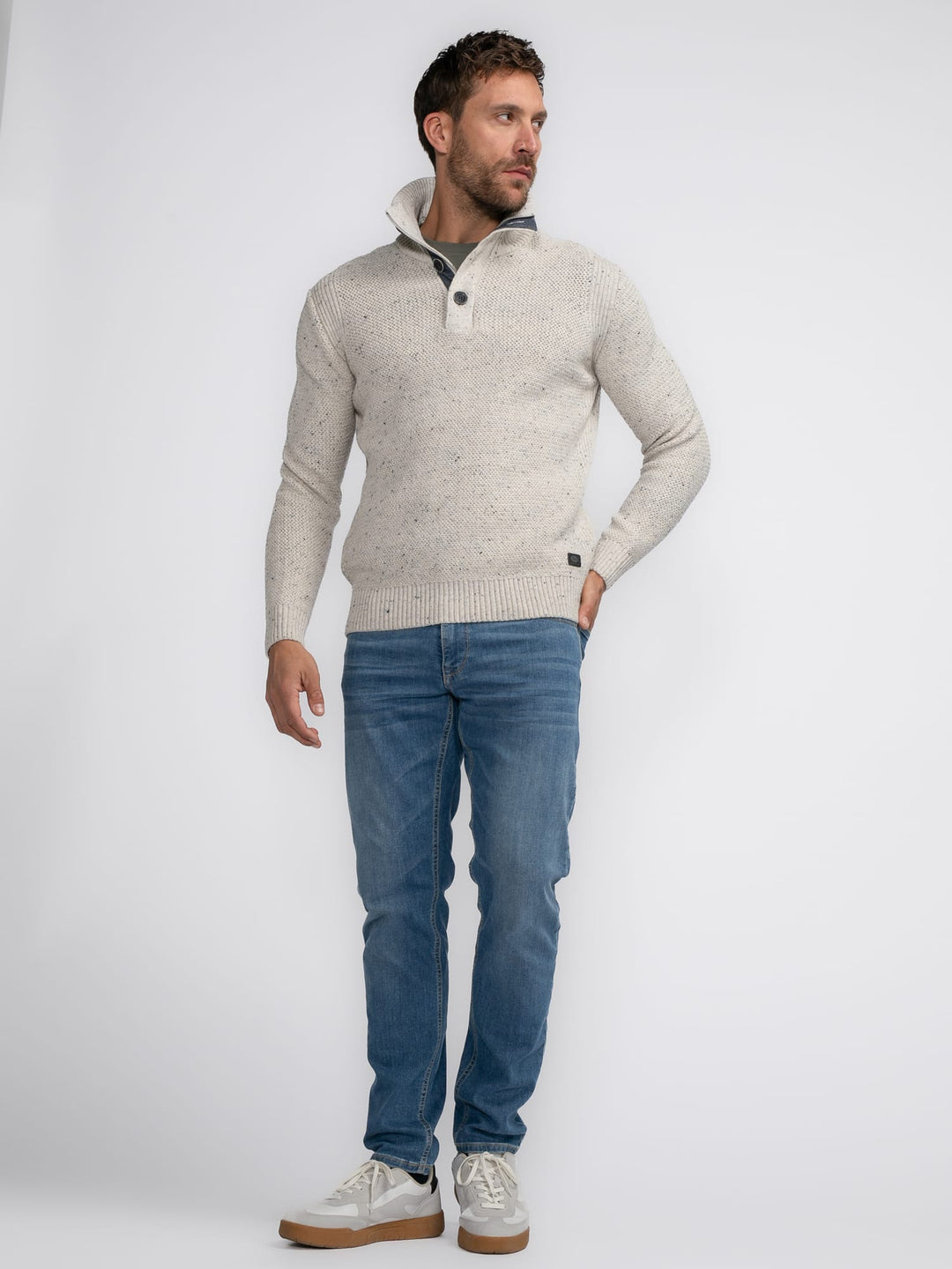 Petrol men M-3040-KWC226 trui heren off-white
