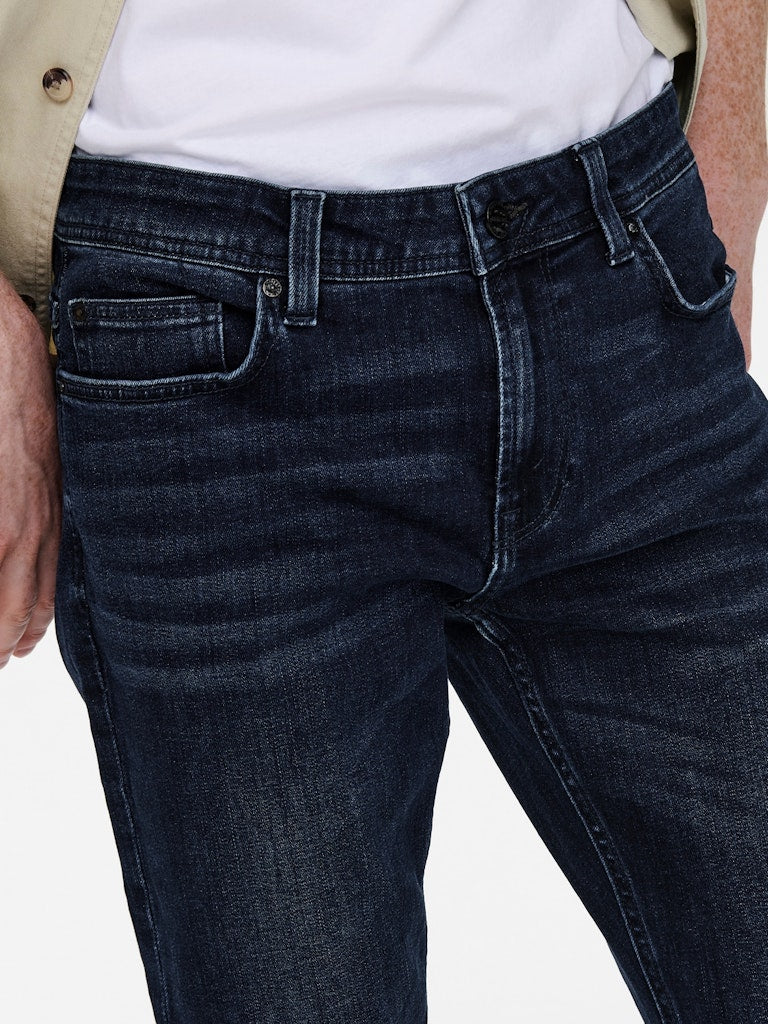 ONLY & SONS loom slim fit jeans blauw – heren - Blue Denim - L30