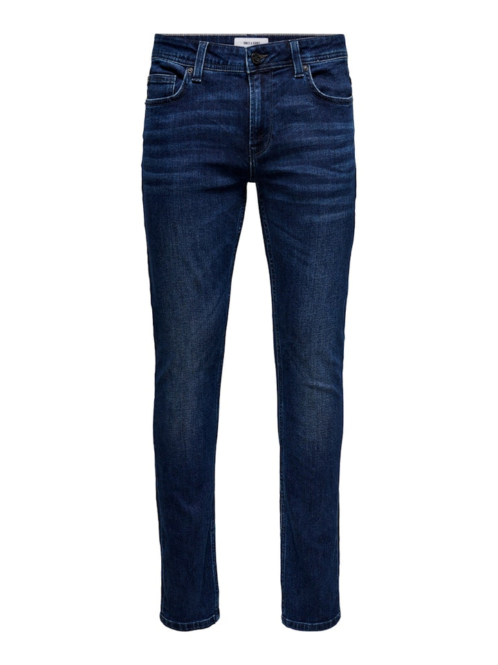 ONLY & SONS loom slim fit jeans blauw – heren - Blue Denim - L30