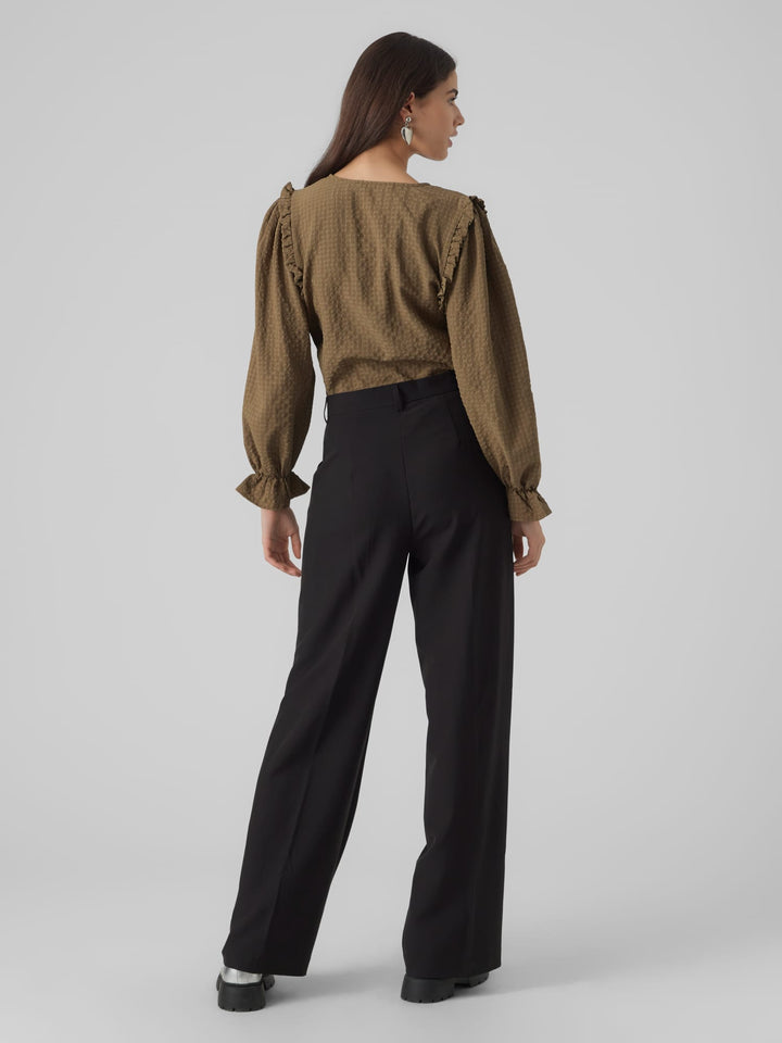 VERO MODA 10298873 Karin blouse l/m dames groen dessin