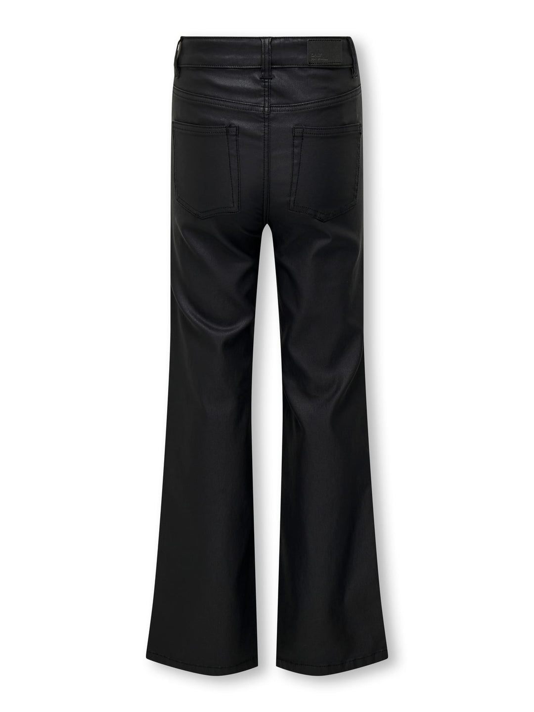 KIDS ONLY KOGJUICY-NYA WIDE COATED PANT zwart – meisjes