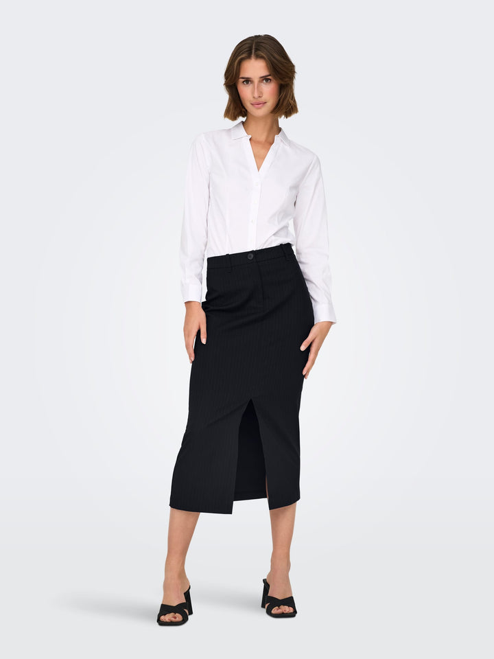 Jacqueline de Yong Ulrikke midi rok blauw dessin – dames